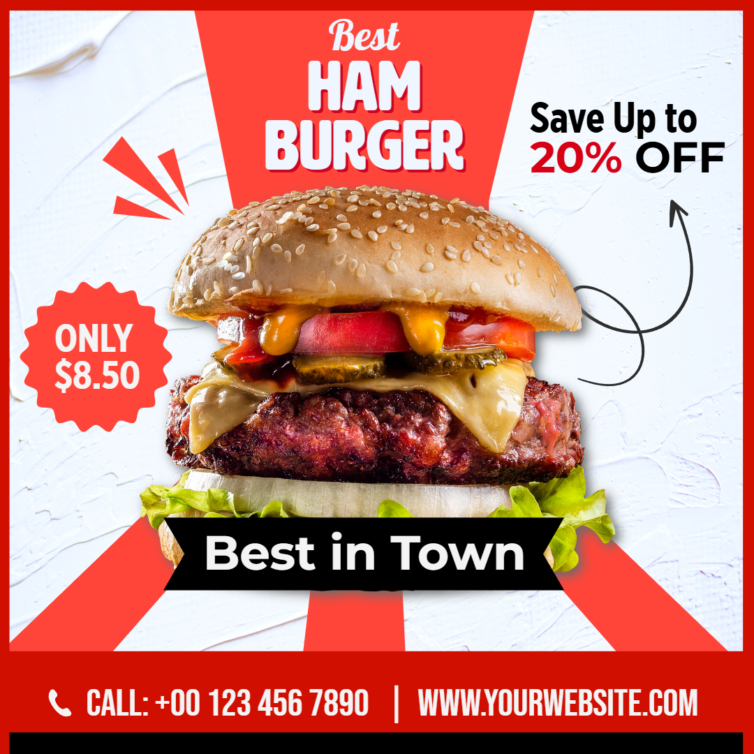 Special post design for hamburger promotion