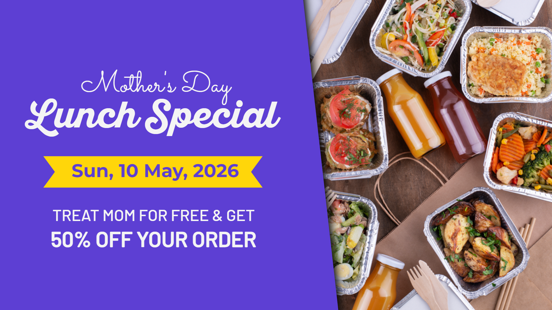 Mother's Day lunch indoor menu boards