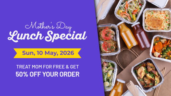 Mother's Day lunch indoor menu boards