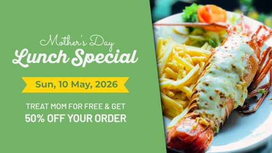 Mother's Day digital restaurant menu display