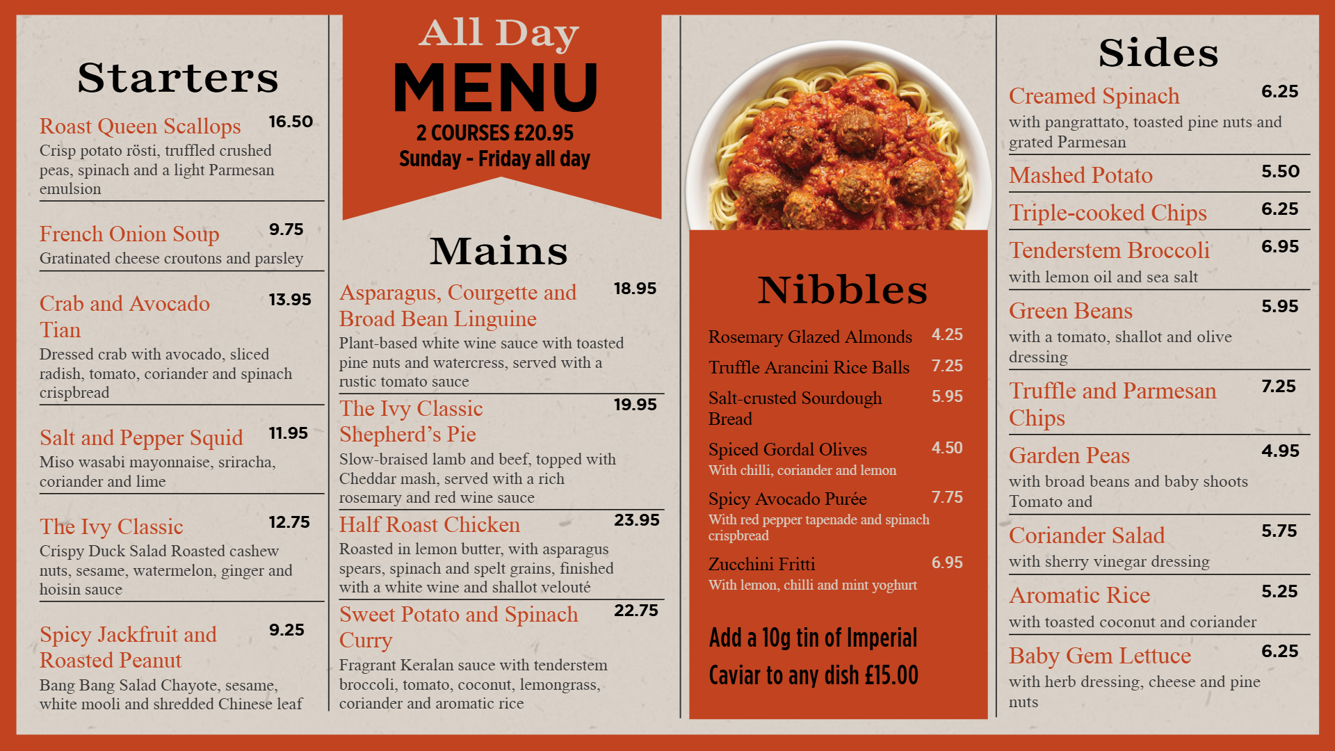 Menu boards for cafes