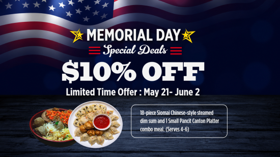 Memorial Day digital display menu