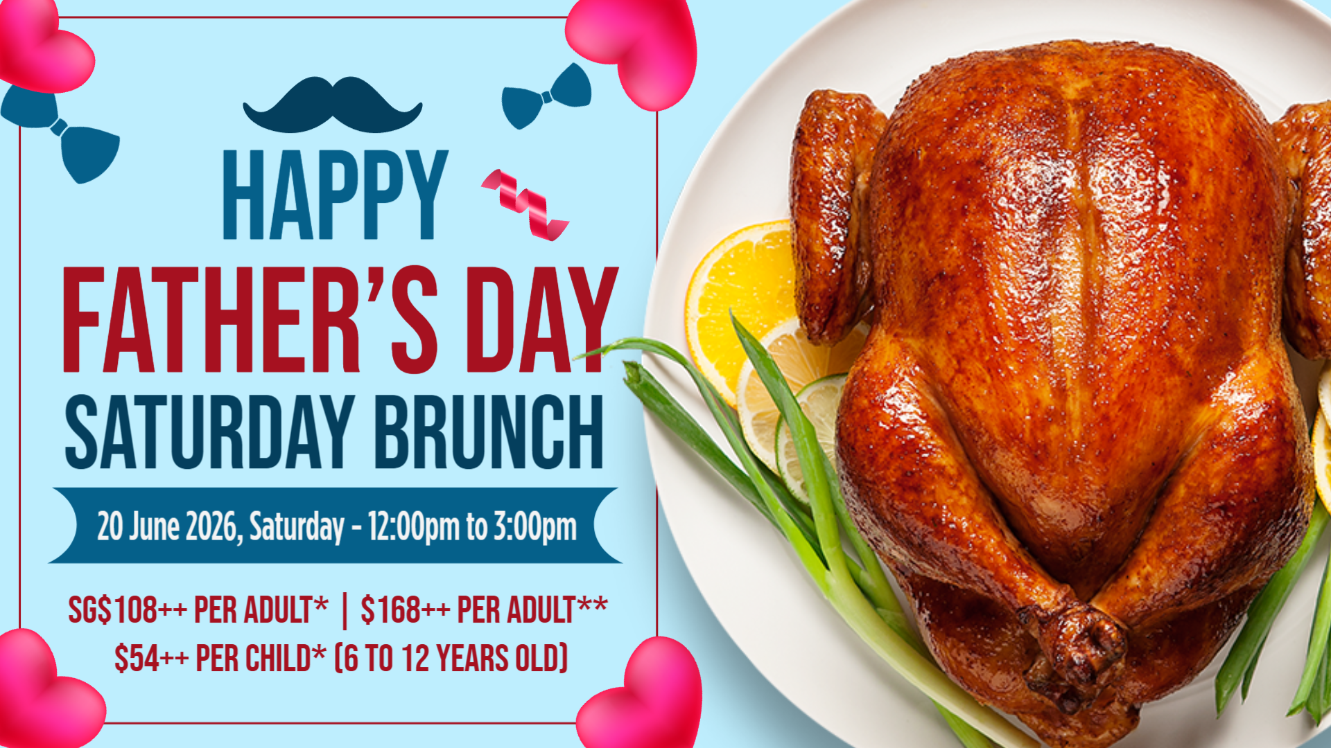 Father's day restaurant board menu