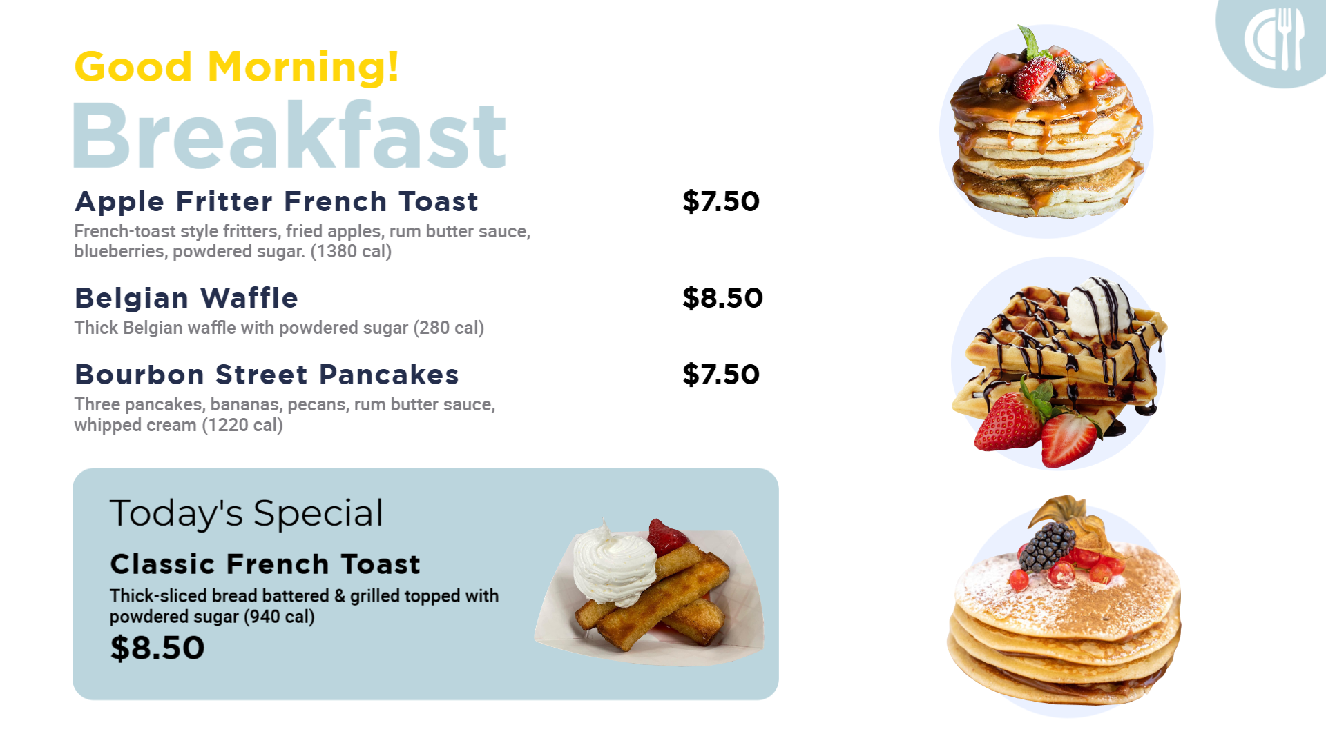 Best breakfast electronic menu boards for restaurants